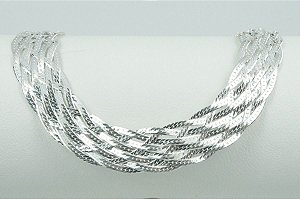 Pulseira De Prata 10 Fios – Joia em Prata 925 de Qualidade