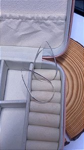 Brinco Argola Gota Meia Cana 4,0 cm de Prata