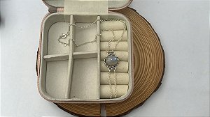 Choker Lua 36 cm em Pedra natural Prata 925