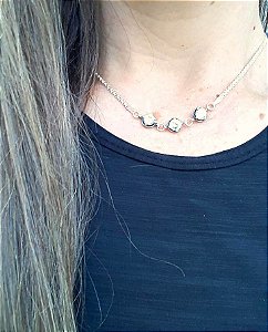 Colar Chocker Trilo Cristal 40Cm – Joia em Prata 925 de Qualidade