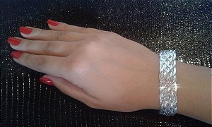 Pulseira De Prata Trançada 10 Fios – Joia em Prata 925 de Qualidade