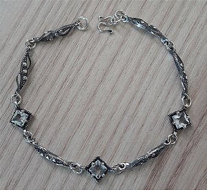 Pulseira De Prata Amy Cristal – Joia em Prata 925 de Qualidade