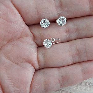 Conjunto De Prata Ponto De Luz 6Mm – Joia em Prata 925 de Qualidade