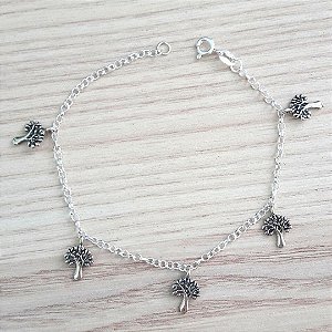 Pulseira De Prata Elinhos Árvore Da Vida – Joia em Prata 925 de Qualidade