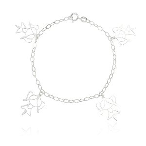 Pulseira De Prata Com Berloques De Menina – Joia em Prata 925 de Qualidade