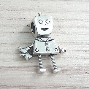 Berloque De Prata Robô Articulado – Joia em Prata 925 de Qualidade
