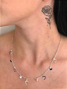 Colar De Prata Corações – Joia em Prata 925 de Qualidade