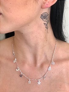 Colar De Prata Estrelas – Joia em Prata 925 de Qualidade