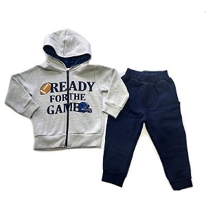 Conjunto em Moletom com capuz