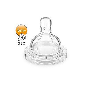 Bico Mamadeira Clássica+ Philips Avent - Tipo 4 - 6m+