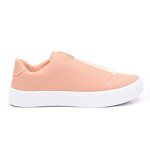 Tênis Feminino Sem Cadarço Bege com Elástico