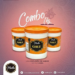 PROMOÇÃO|Kit Ghee Original 3x 1kg | Madhu Ghee