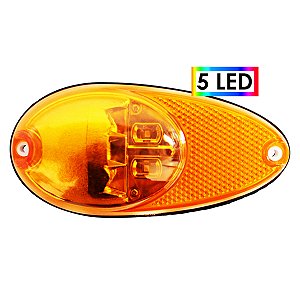 Lanterna Lateral Ônibus Bolha Dupla Função 5 Led BIVOLT