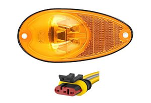 KIT Lanterna Lateral Seta (Pisca) / Posição / Retrorrefletor 5LED Âmbar 24 volts