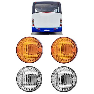 Lanterna Traseira Ônibus Ideale Senior Citmax 9.5cm KIT 4 pç