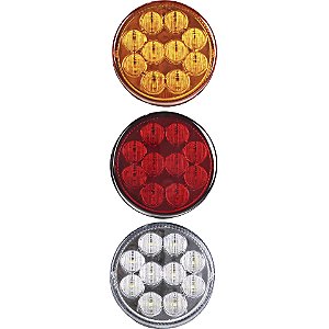 Ônibus / Caminhão / Carreta - KIT 3 Lanterna Traseira LED Ø 9.60 cm 24 volts