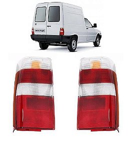 PAR Lente Traseira Fiorino Elba 1986 a 1997 Vermelho Cristal