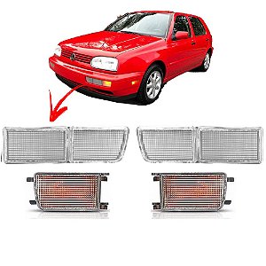 Lanterna Dianteira Golf Mexicano 1994 95 96 97 98 + Defletor PAR CRISTAL