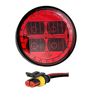 Lanterna Traseira Ônibus Caminhão 70mm Led VM +Conector