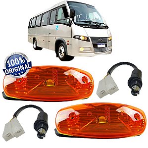 2 Lanterna Lateral Ônibus Volare A6 A8 V6 V8 W8 W9 +Conector
