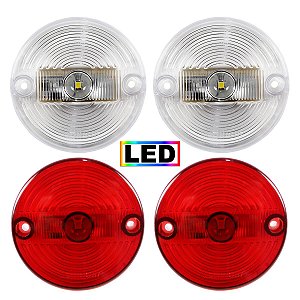 KIT 4 Lanterna Vigia Ônibus 70mm LED BIVOLT