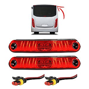 KIT 2 Lanterna Vigia Teto Busscar Caio 24volts +Conector VM