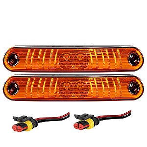 KIT 2 Lanterna Vigia Teto Busscar Caio 24volts +Conector AM