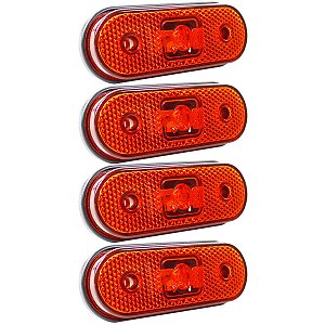 4 Lanterna Lateral Caminhão Carreta Facchini LED BIVOLT AM