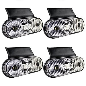 4 Lanterna Lateral Caminhão Carreta Facchini LED CR +Suporte