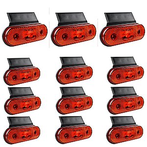 12 Lanterna Lateral Caminhão Carreta Facchini LED AM Suporte