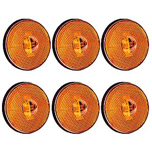 6 Lanterna Lateral Caminhão Carreta Baú Randon LED BIVOLT AM