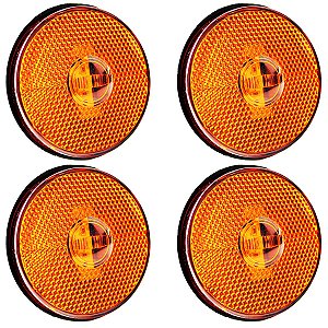 4 Lanterna Lateral Caminhão Carreta Baú Randon LED BIVOLT AM