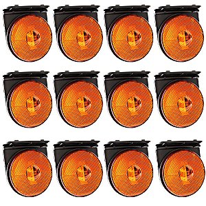 12 Lanterna Lateral Caminhão Carreta 88mm LED BIVOLT AM +Suporte