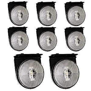 8 Lanterna Lateral Caminhão Carreta 88mm LED BIVOLT CR +Suporte