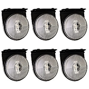 6 Lanterna Lateral Caminhão Carreta 88mm LED BIVOLT CR +Suporte