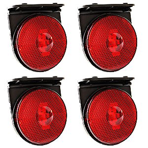 4 Lanterna Lateral Caminhão Carreta 88mm LED BIVOLT VM +Suporte