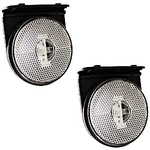 2 Lanterna Lateral Caminhão Carreta 88mm LED BIVOLT CR +Suporte