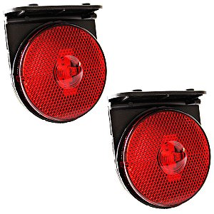 2 Lanterna Lateral Caminhão Carreta 88mm LED BIVOLT VM +Suporte