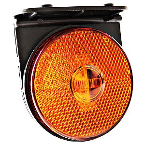 Lanterna Lateral Caminhão Carreta 88mm LED BIVOLT AM +Suporte