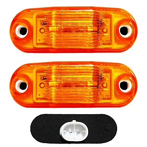 2 Lanterna Vigia Placa para Ônibus Caminhão 2 LED BIVOLT AM
