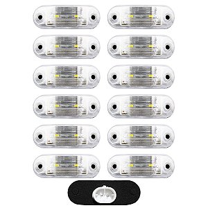 12 Lanterna Vigia Placa para Ônibus Caminhão 2 LED BIVOLT CR