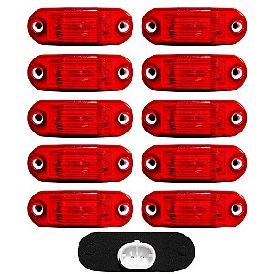 10 Lanterna Vigia Placa para Ônibus Caminhão 2 LED BIVOLT VM