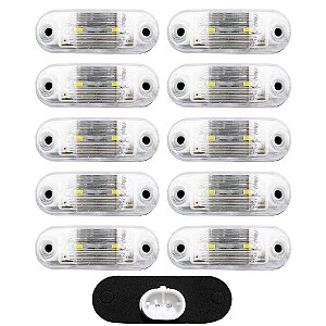10 Lanterna Vigia Placa para Ônibus Caminhão 2 LED BIVOLT CR