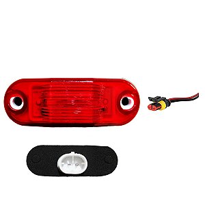 Lanterna Vigia Teto Ônibus Caminhão 2 LED BIVOLT VM +Conector