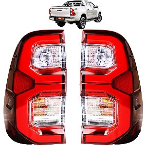 PAR Lanterna Traseira Hilux LED 2021 2022 2023 COMPLETA