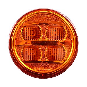 Lanterna Seta Pisca Ônibus Caminhão 70mm 4 Led AM BIVOLT