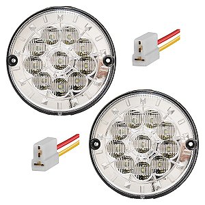 2 Lanterna Traseira Ônibus Caminhão 125mm 10 LED 12V CR + Conector