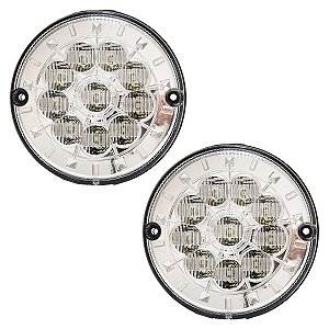 KIT 2 Lanterna Traseira Ônibus Caminhão 125mm 10 LED 12V CR