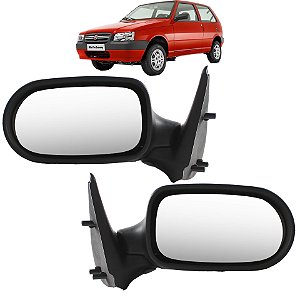 PAR Retrovisor Uno Fire 4 Portas 2006 a 2010 Sem Controle