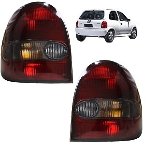 PAR Lanterna Traseira Corsa Hatch 2 Portas 1994 1995 1996 1997 1998 1999 FUMÊ 2pç